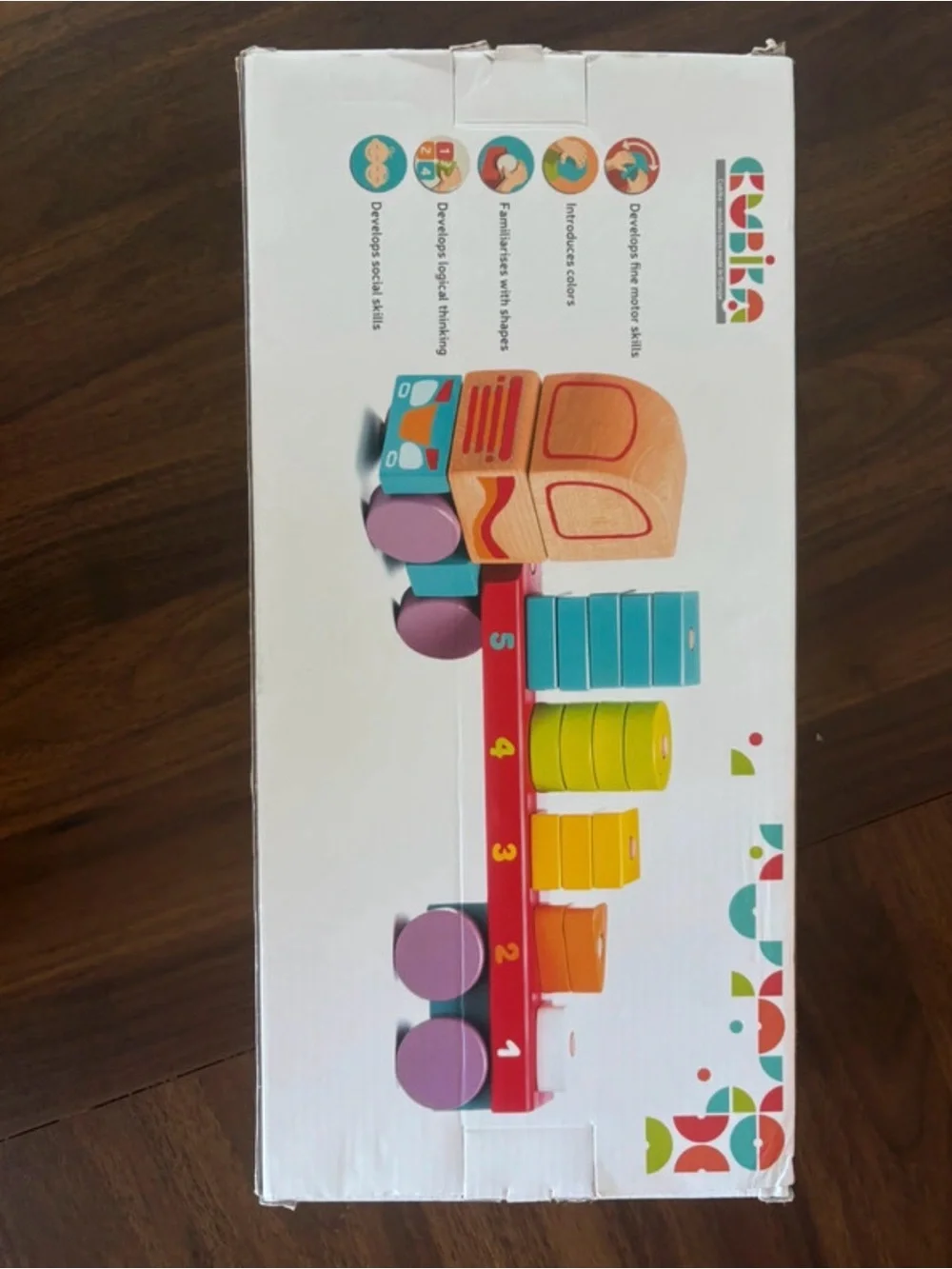 Cubika Wooden Truck with Stacking Toy made in Ukraine